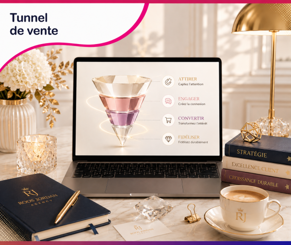 Tunnel de vente premium pour optimiser le parcours client et augmenter les conversions – Formule Bronze – Roos Jordan Agency