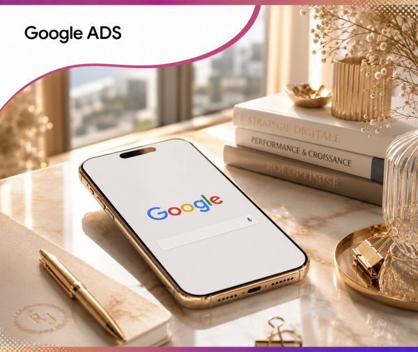 Gestion de campagnes Google Ads par Roos Jordan Agency dans sa fomulr bronze pour développer l'acquisition de clients grâce à une stratégie publicitaire performante.