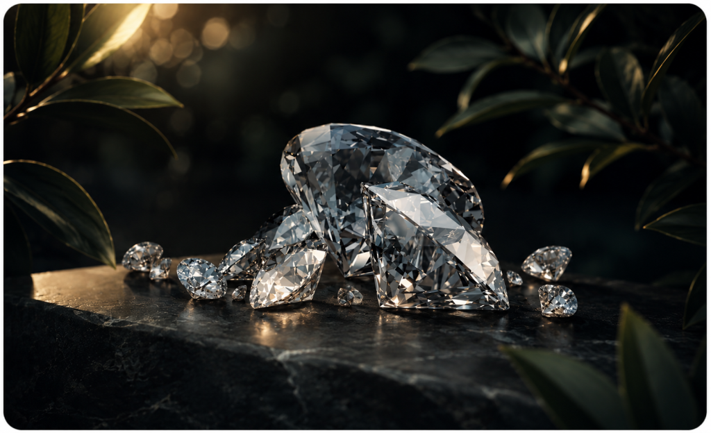 Diamant en pleine nature
